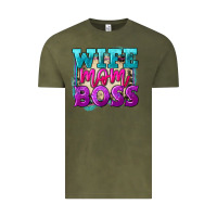 Vintage Olive Wife mom boss Mother's Day Vintage Tee - FaDigitalArtStudio