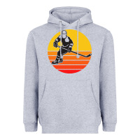 Heather Grey Hockey 1 Heavyweight Hoodie - artisFamous