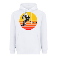 White Hockey 1 Heavyweight Hoodie - artisFamous