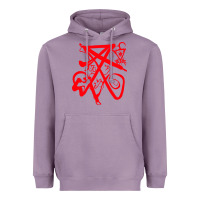Lavender lucifer calligraphy 2 Heavyweight Hoodie - artisFamous