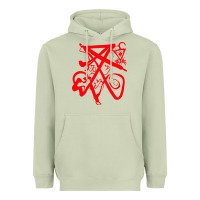 Matcha lucifer calligraphy 2 Heavyweight Hoodie - artisFamous