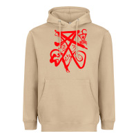 Mushroom lucifer calligraphy 2 Heavyweight Hoodie - artisFamous