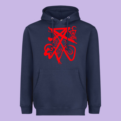 Lucifer Calligraphy 2 Heavyweight Hoodie Designed By Artisfamous
