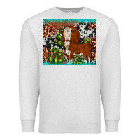 Oatmeal Heather hereford cactus tumbler Premium Sweatshirt - JahusDesignShop