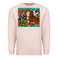 Pale Pink hereford cactus tumbler Premium Sweatshirt - JahusDesignShop