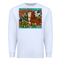 White hereford cactus tumbler Premium Sweatshirt - JahusDesignShop