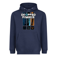 Navy dropped frames Heavyweight Hoodie - artisFamous