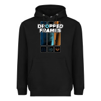Black dropped frames Heavyweight Hoodie - artisFamous