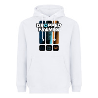 White dropped frames Heavyweight Hoodie - artisFamous