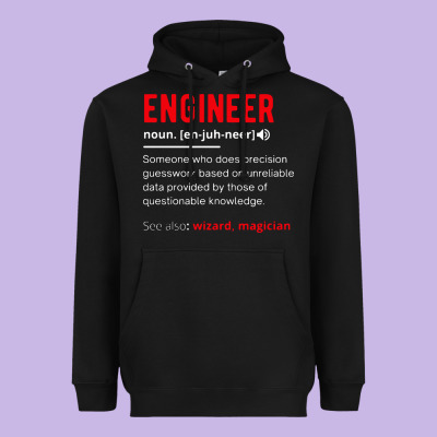 Engineer Definition Heavyweight Hoodie Designed By Artisfamous