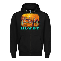 Black western skeleton Zipper Hoodie - AdoDesignShop