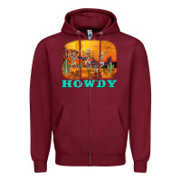 Burgundy western skeleton Zipper Hoodie - AdoDesignShop