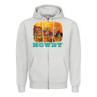 Dove Grey western skeleton Zipper Hoodie - AdoDesignShop