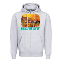 Western Skeleton Zipper Hoodie | Teevron