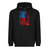 Black Golf with USA Flag Heavyweight Hoodie - artisFamous