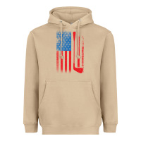 Mushroom Golf with USA Flag Heavyweight Hoodie - artisFamous