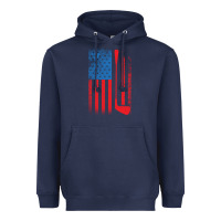 Navy Golf with USA Flag Heavyweight Hoodie - artisFamous