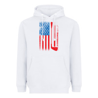 White Golf with USA Flag Heavyweight Hoodie - artisFamous