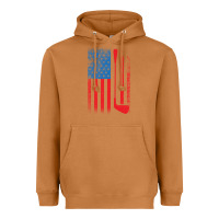 Meerkat Golf with USA Flag Heavyweight Hoodie - artisFamous