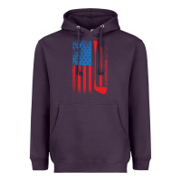 Plum Golf with USA Flag Heavyweight Hoodie - artisFamous