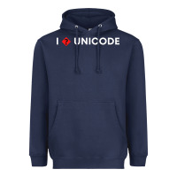 Navy i � unicode Heavyweight Hoodie - artisFamous