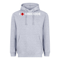 Heather Grey i � unicode Heavyweight Hoodie - artisFamous
