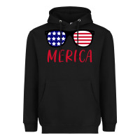Black Merica Usa Flag Sunglasses 4th Of July Heavyweight Hoodie - artisFamous