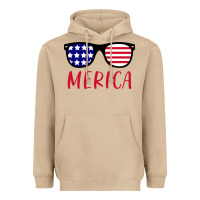 Mushroom Merica Usa Flag Sunglasses 4th Of July Heavyweight Hoodie - artisFamous