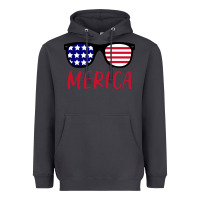 Smoke Merica Usa Flag Sunglasses 4th Of July Heavyweight Hoodie - artisFamous