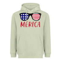 Matcha Merica Usa Flag Sunglasses 4th Of July Heavyweight Hoodie - artisFamous