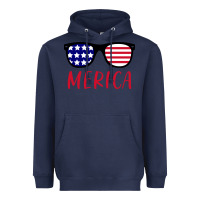 Navy Merica Usa Flag Sunglasses 4th Of July Heavyweight Hoodie - artisFamous
