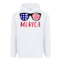 White Merica Usa Flag Sunglasses 4th Of July Heavyweight Hoodie - artisFamous