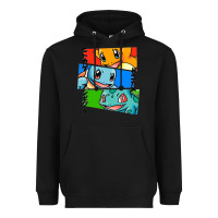 Black kanto starters Heavyweight Hoodie - artisFamous