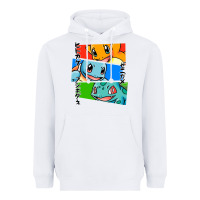 White kanto starters Heavyweight Hoodie - artisFamous