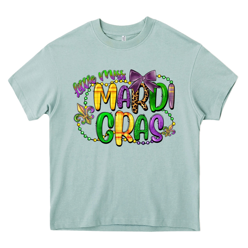 Little Miss Mardi Gras Heavy Core Tee by CowGirlArtShop | Teevron