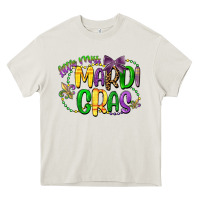 Cream little miss mardi gras Heavy Core Tee - CowGirlArtShop