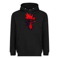 Black rooster Heavyweight Hoodie - artisFamous