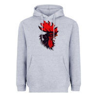 Heather Grey rooster Heavyweight Hoodie - artisFamous