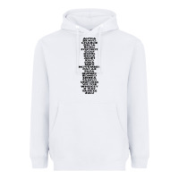 White phonetic alphabet Heavyweight Hoodie - artisFamous