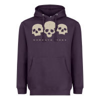 Plum memento mori three skulls Heavyweight Hoodie - artisFamous