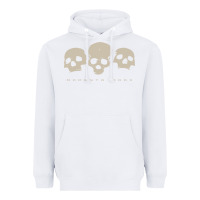 White memento mori three skulls Heavyweight Hoodie - artisFamous