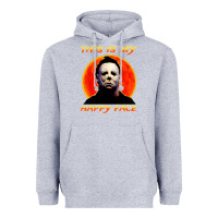 Heather Grey this is my happy face Heavyweight Hoodie - artisFamous