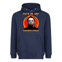 Navy this is my happy face Heavyweight Hoodie - artisFamous