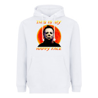 White this is my happy face Heavyweight Hoodie - artisFamous