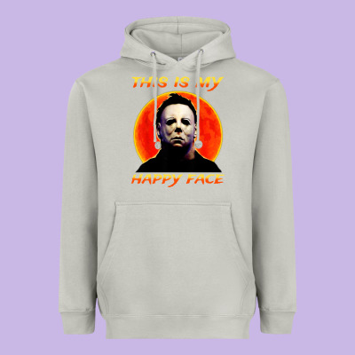 This Is My Happy Face Heavyweight Hoodie Designed By Artisfamous