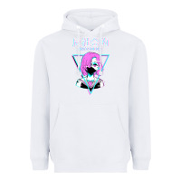White antisocial wave anime Heavyweight Hoodie - artisFamous