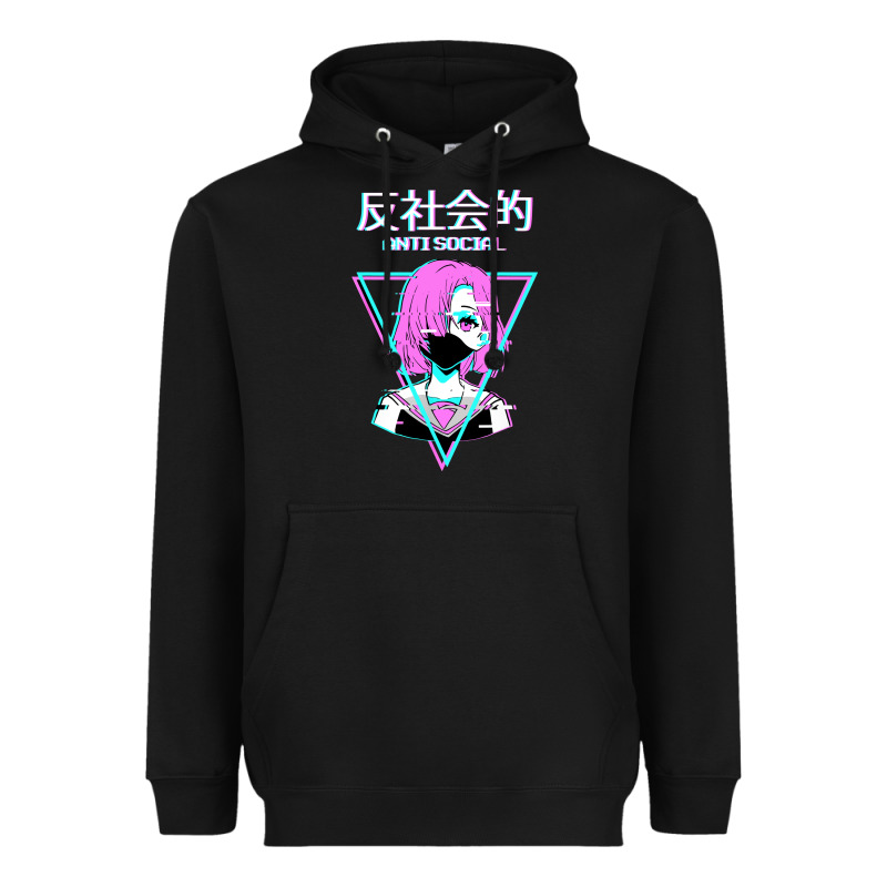Antisocial Wave Anime Heavyweight Hoodie by artisFamous | Teevron