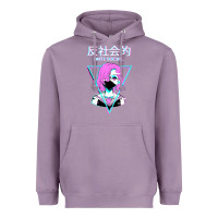 Lavender antisocial wave anime Heavyweight Hoodie - artisFamous