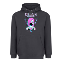 Smoke antisocial wave anime Heavyweight Hoodie - artisFamous