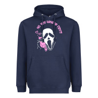 Navy scream ghost Heavyweight Hoodie - artisFamous
